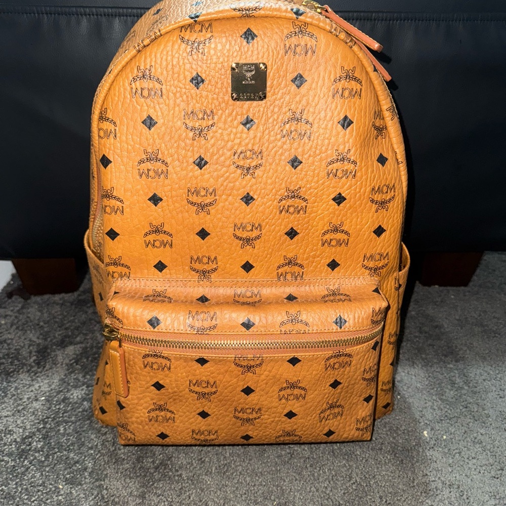 MCM Cognac Visetos Backpack